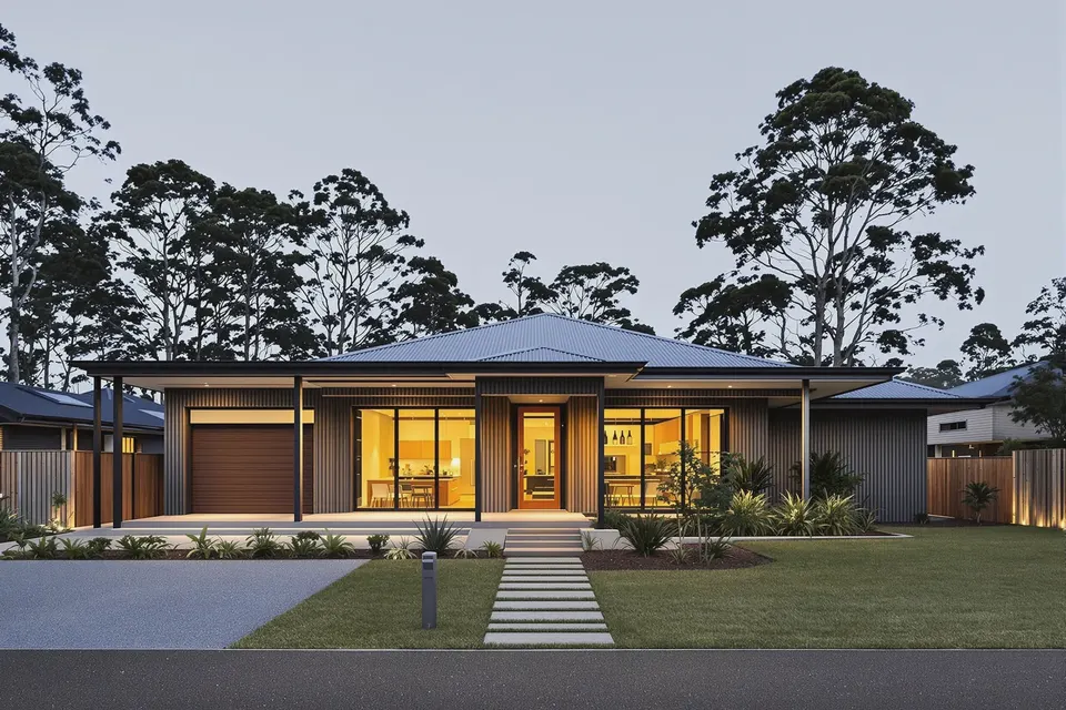 Bushfire-zone home design for Leura: single-storey Blue Mountains home designed for a bushfire zone