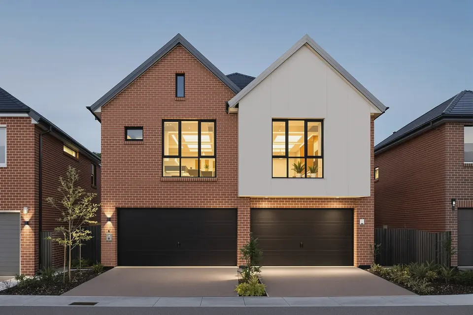 Duplex design for North Parramatta: side-by-side duplex with two distinct entries
